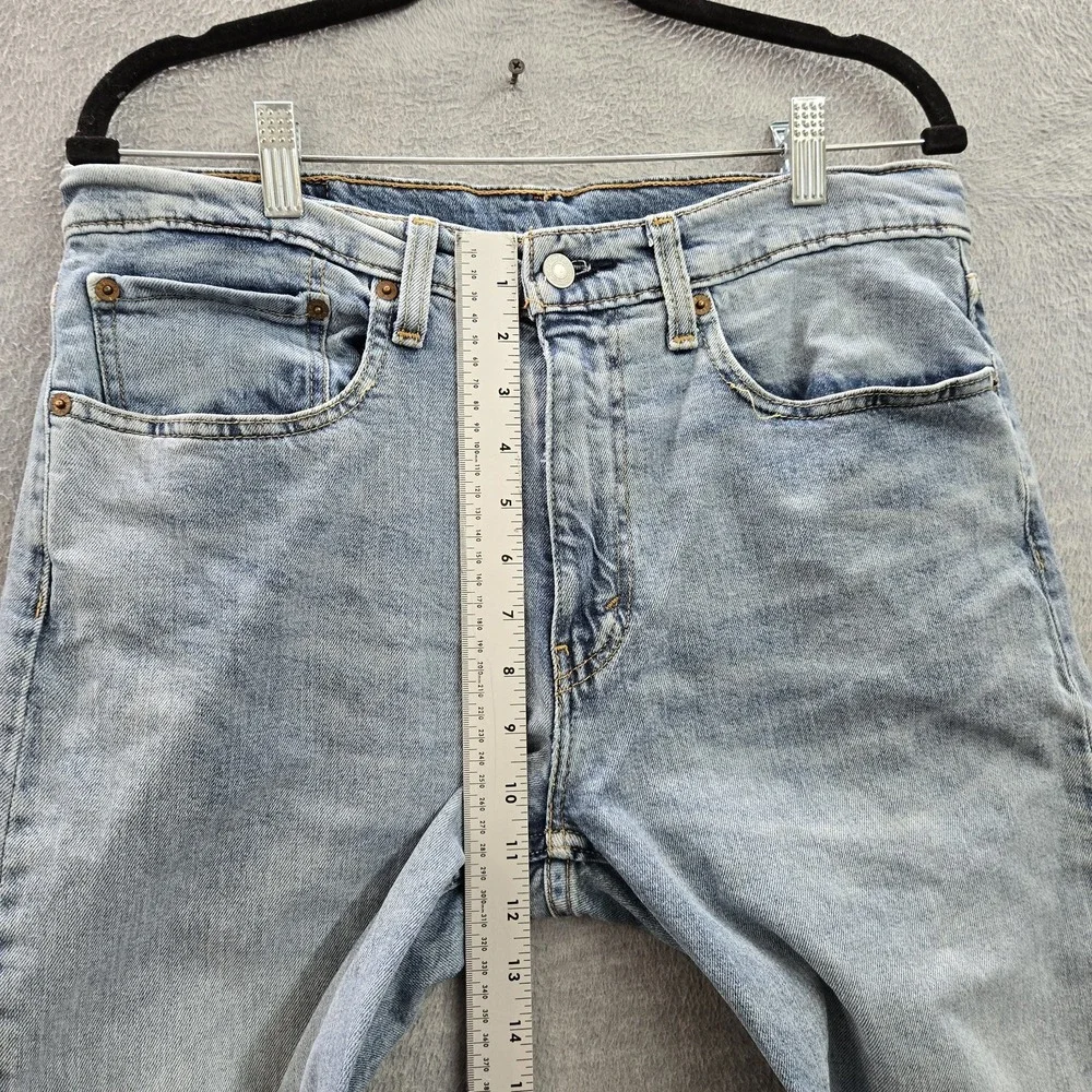 Levi's 502 Men Jeans 34X34 Light Blue Denim Relaxed Taper Fit 25